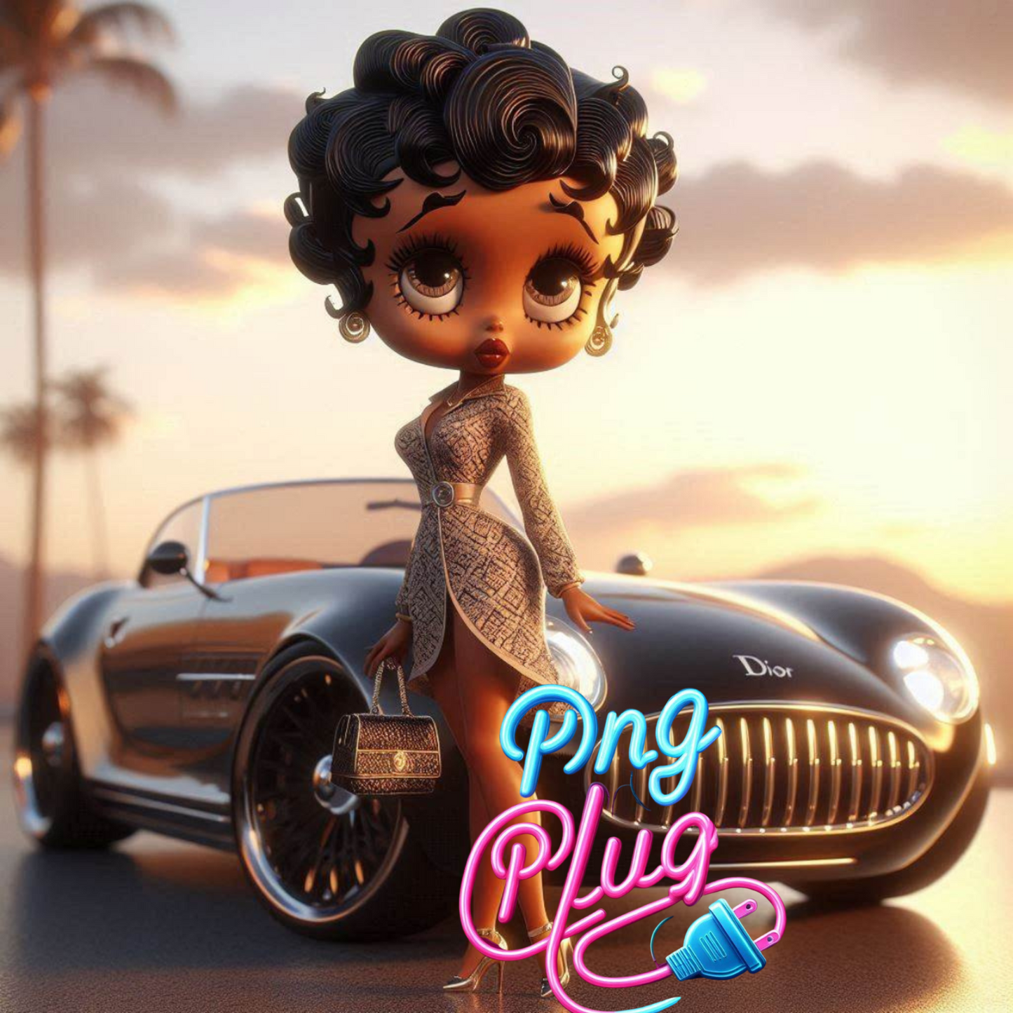 Vintage Glamour Betty PNG Bundle - Instant Digital Download