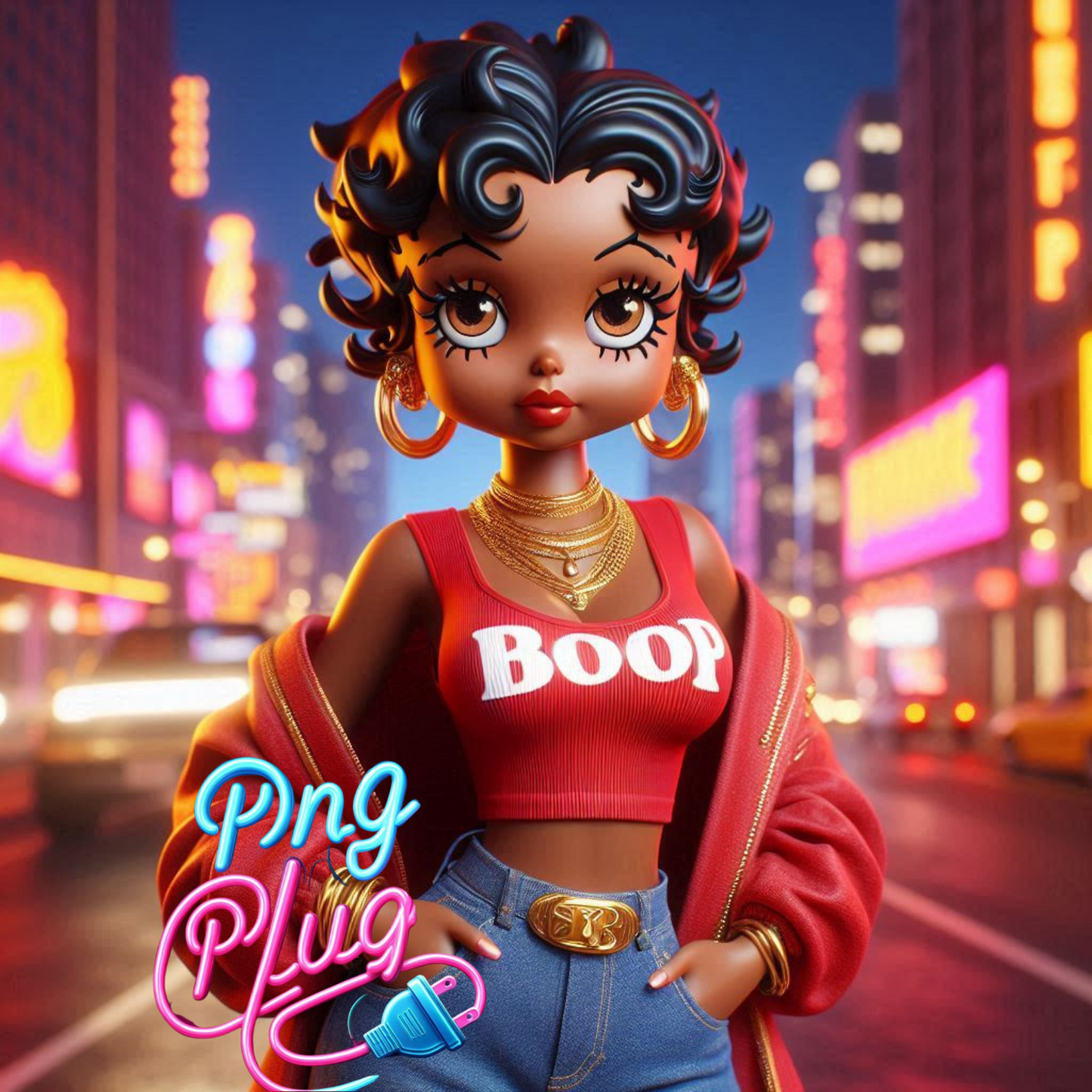 Chic Betty Boop in Glam Pink – Trendy Fashion & Luxury Car 6PNG Image Bundle Instant - Instant Digital Download (Copy)