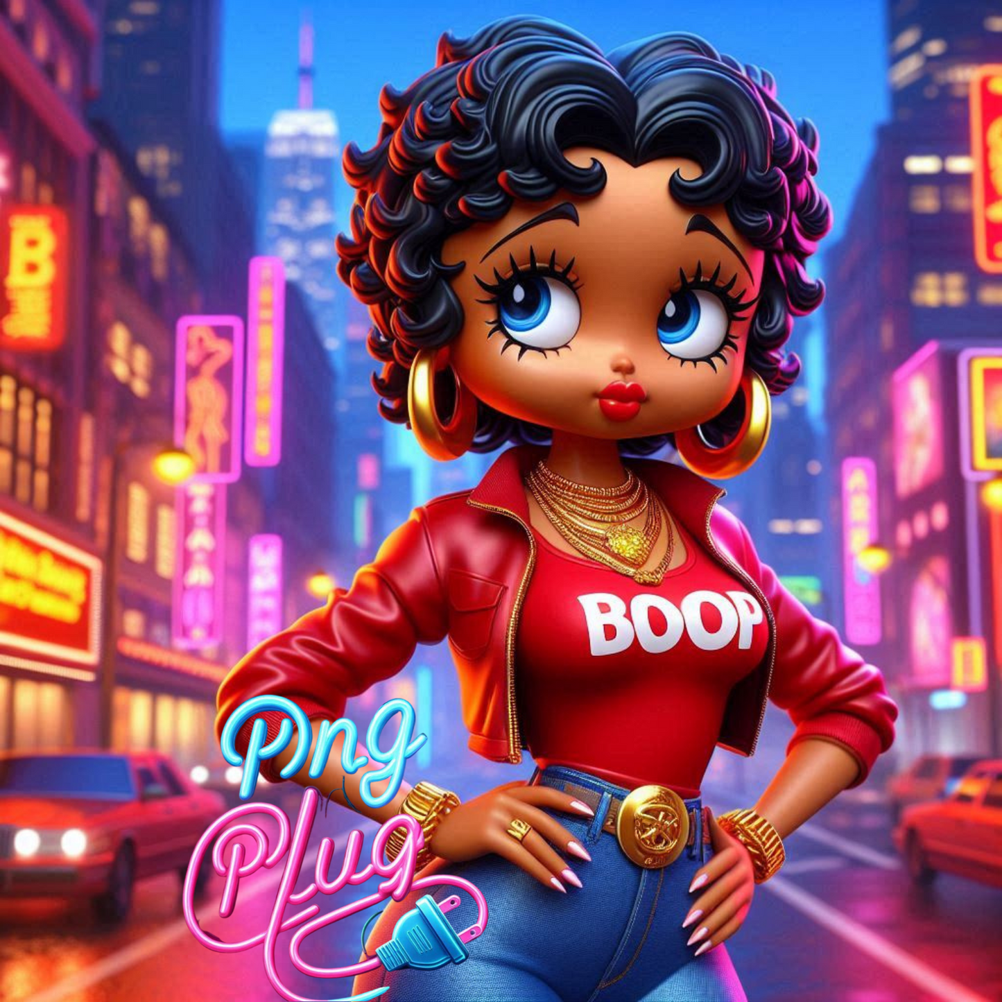 Chic Betty Boop in Glam Pink – Trendy Fashion & Luxury Car 6PNG Image Bundle Instant - Instant Digital Download (Copy)