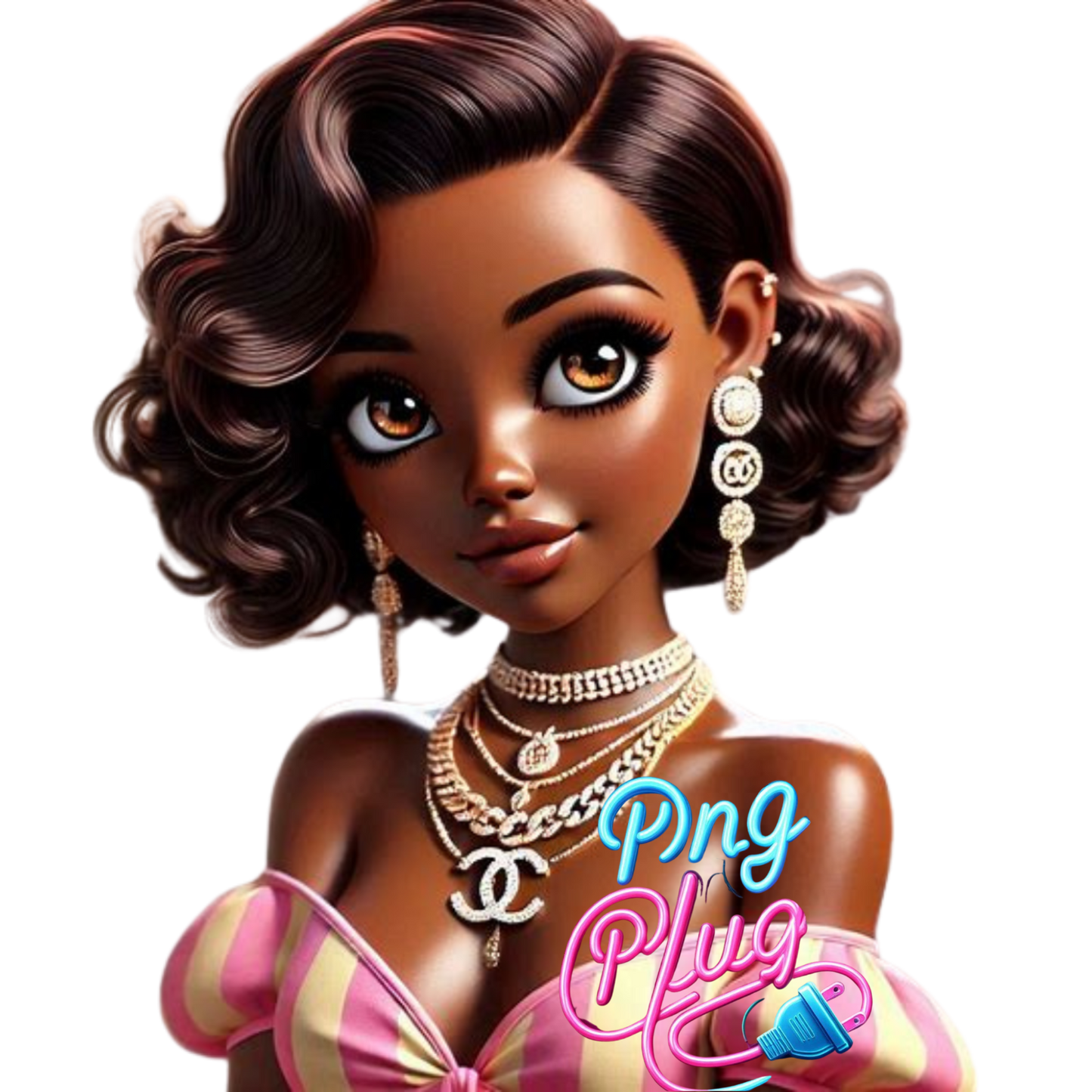 Golden Glow Glamour Betty Boop PNG Bundle Images - Instant Digital Download