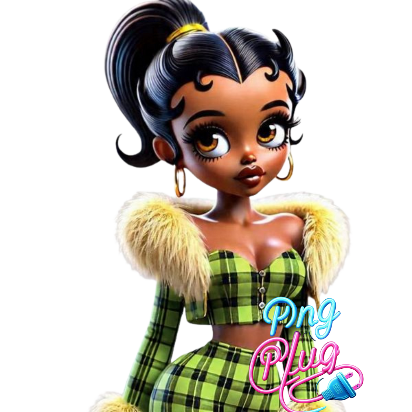 Glamorous Retro Betty Boop PNG Bundle Images - Instant Digital Download.