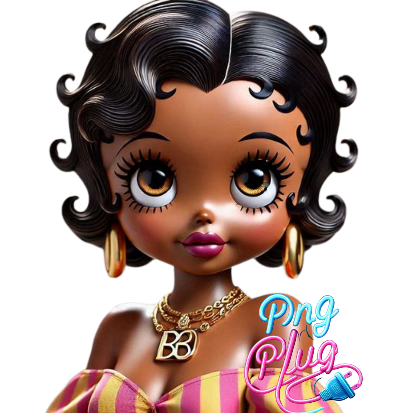 Golden Glow Glamour Betty Boop PNG Bundle Images - Instant Digital Download