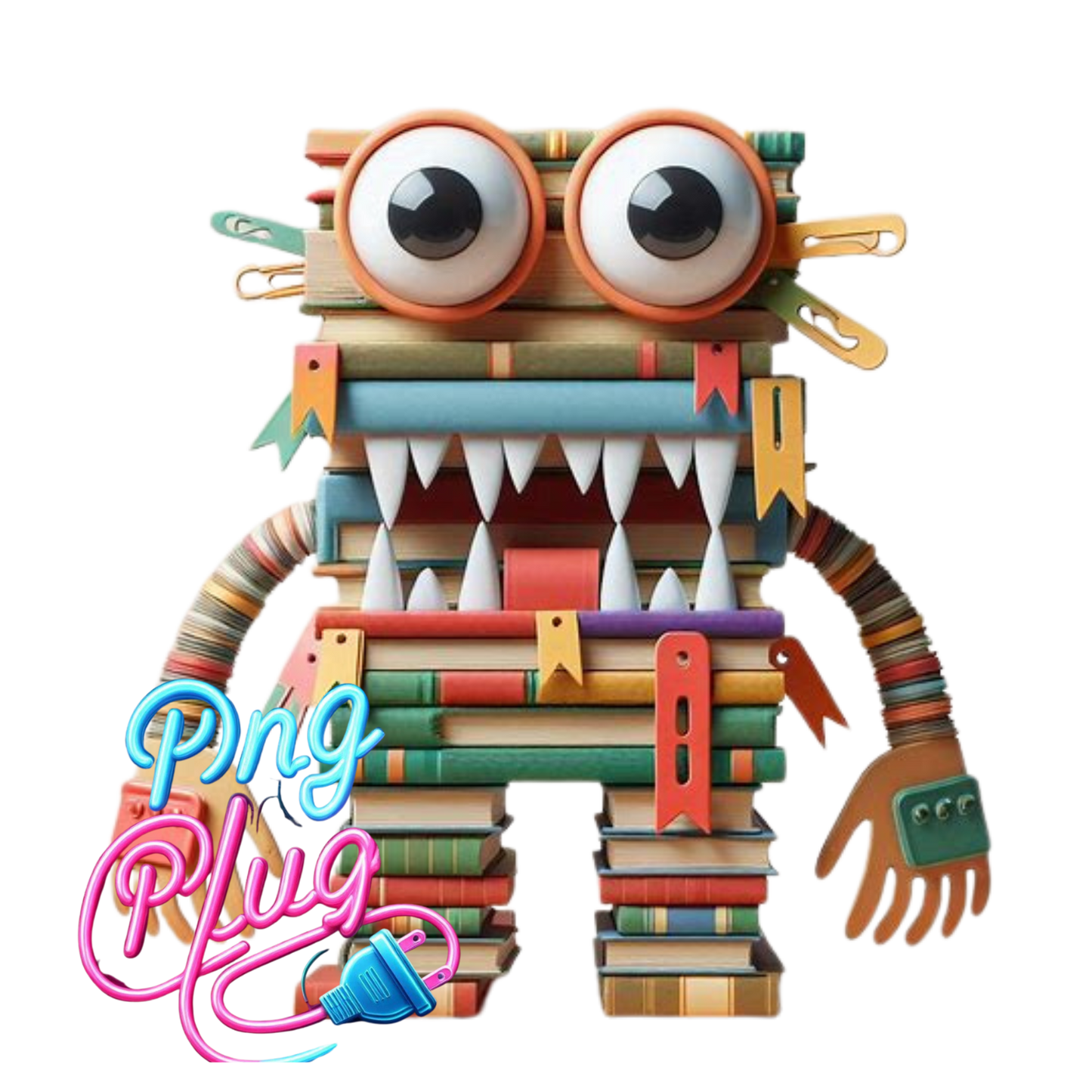 Funny Book Monster PNG for Back to School Crafts, Teacher Projects, Kids’ Shirts & Classroom Decor - Instant Digital Download