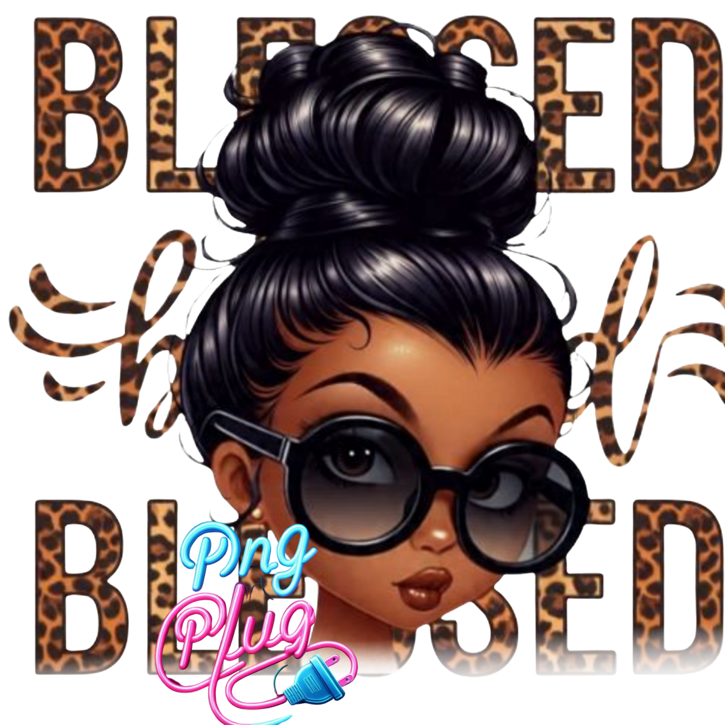 Betty Boop “Blessed” with Leopard Print PNG Bundle Images- Instant Digital Download (Copy)