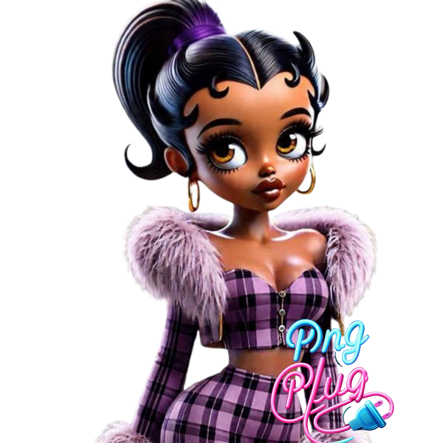 Glamorous Retro Betty Boop PNG Bundle Images - Instant Digital Download.