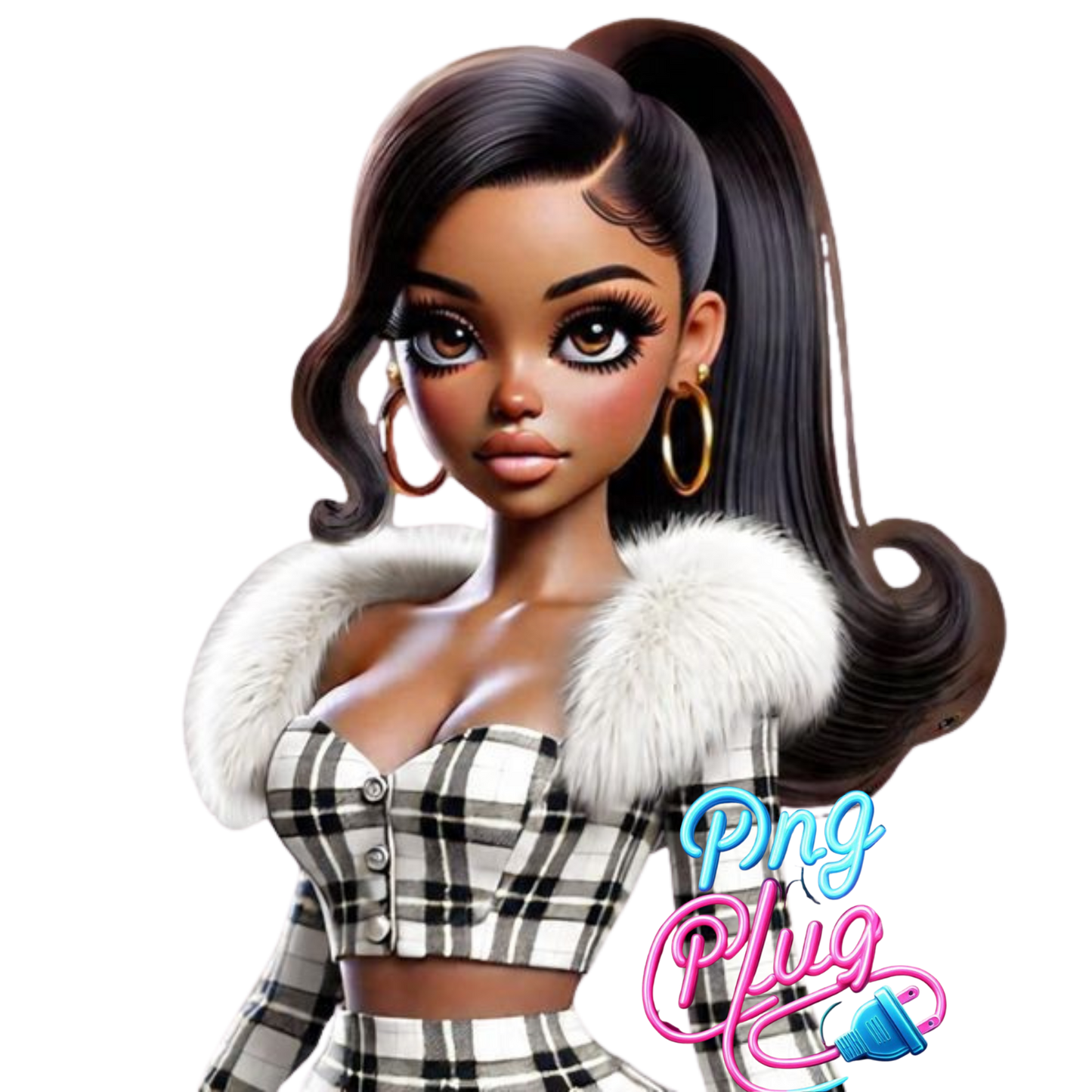 Glamorous Retro Betty Boop PNG Bundle Images - Instant Digital Download.