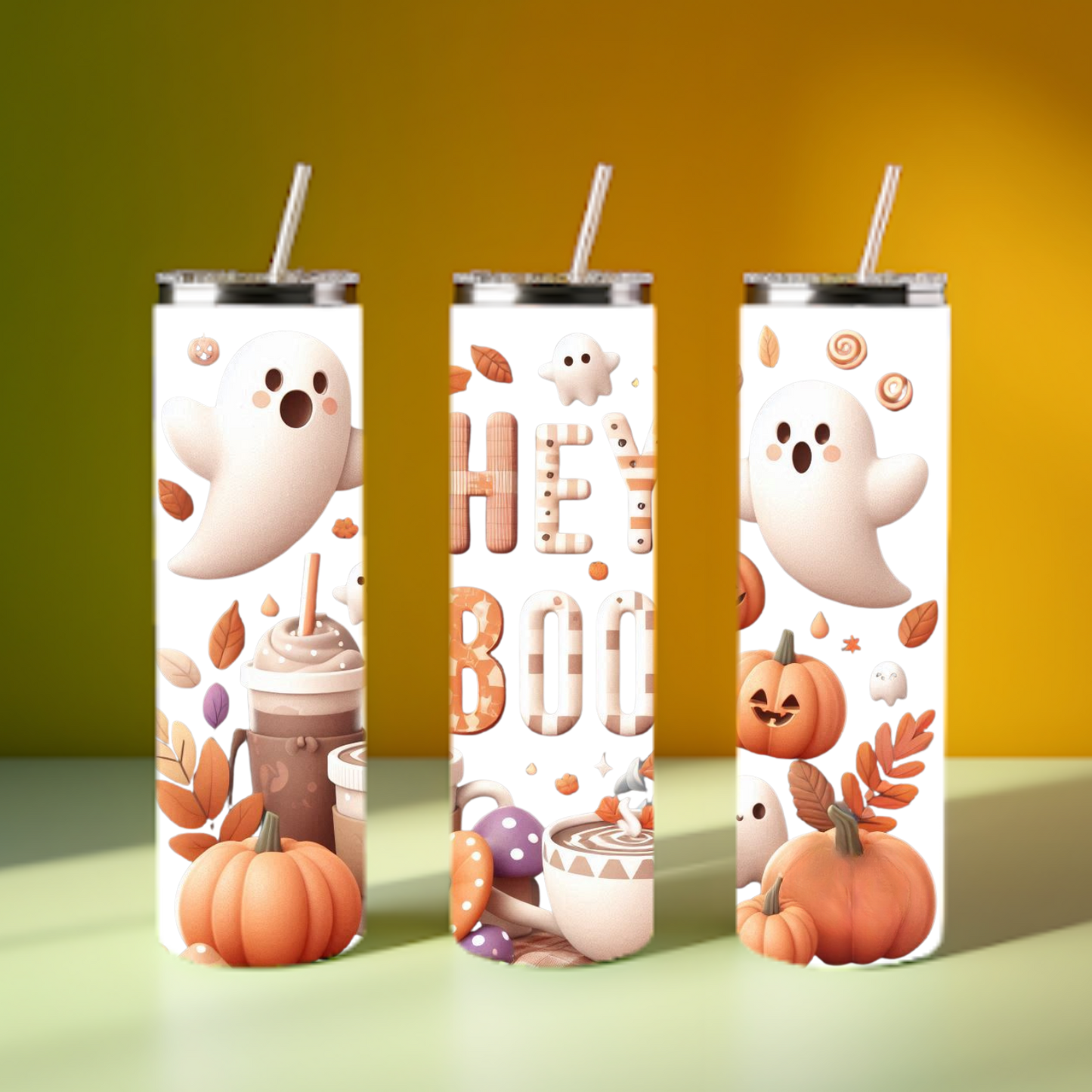 Hey Boo Halloween Mug, Tumbler & PNG Wrap Bundle| Instant Digital Download)