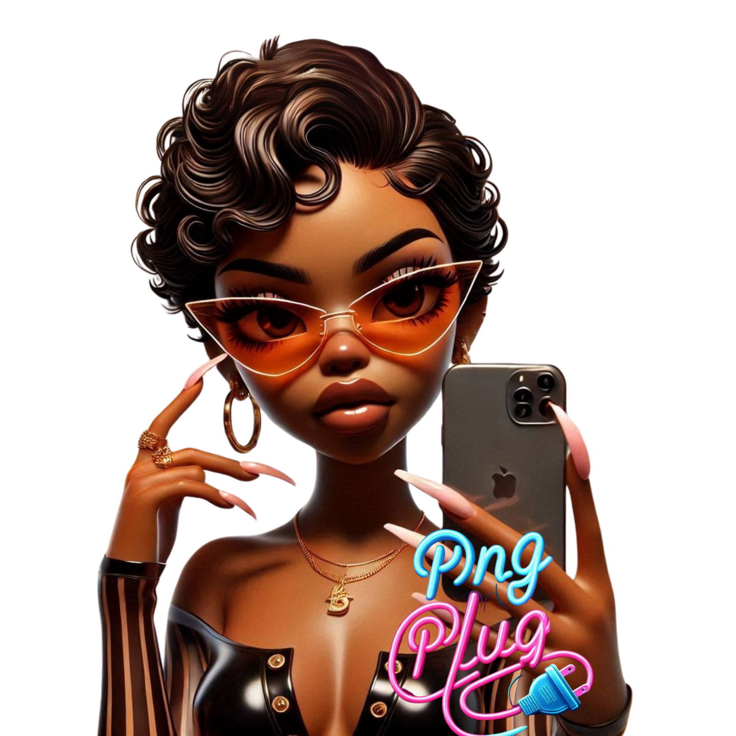 Selfie Glam Betty Boop PNG Bundle Images - Instant Digital Download