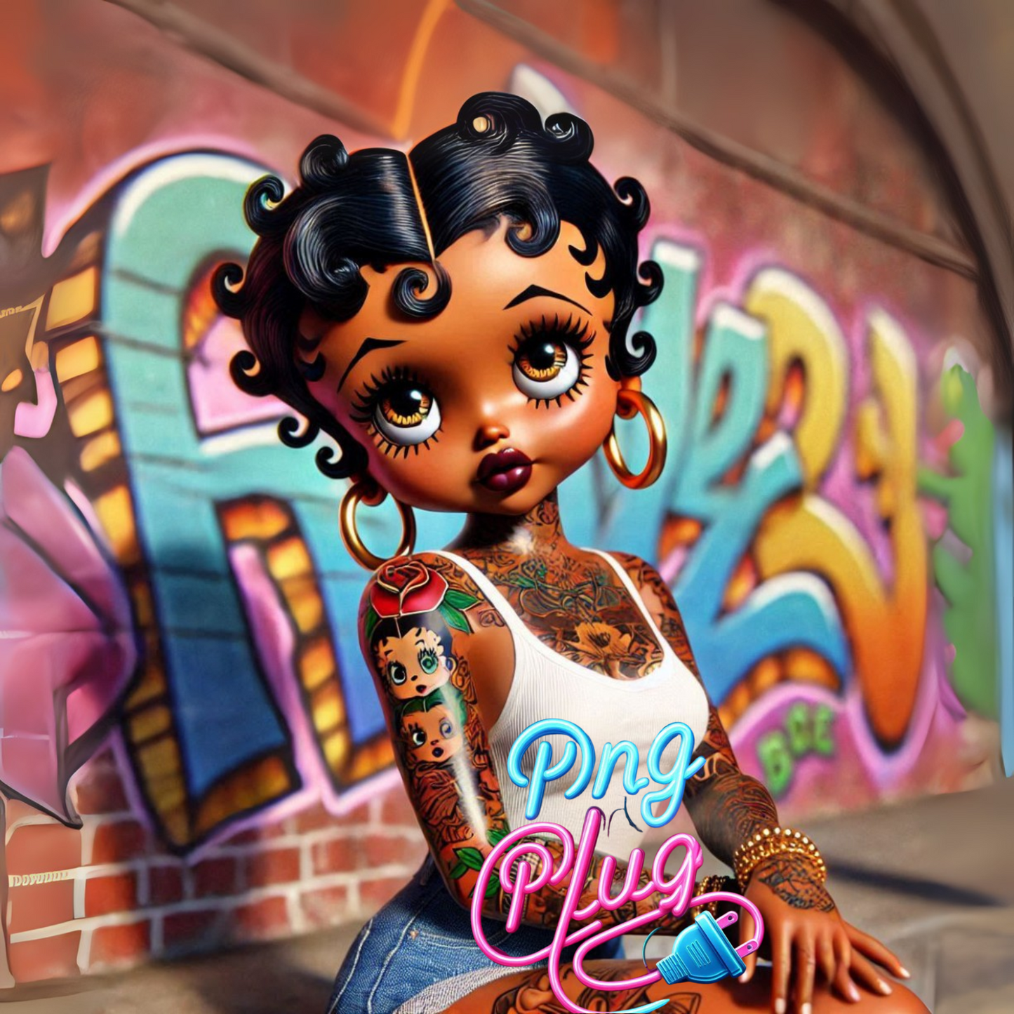 Betty Boop Tattooed Urban Diva PNG Bundle - Instant Digital Download