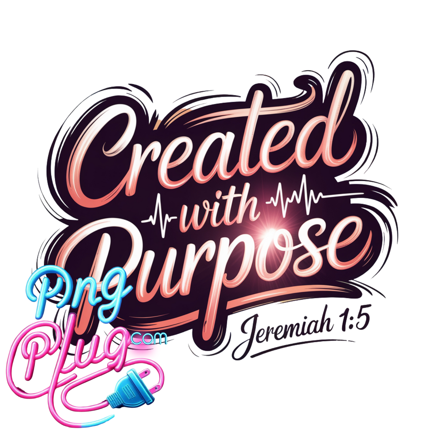 Created with Purpose PNG Jeremiah 1:5 | Faith-Based Digital Art | Inspirational Bible Verse- Instant Digital Download (Copy)
