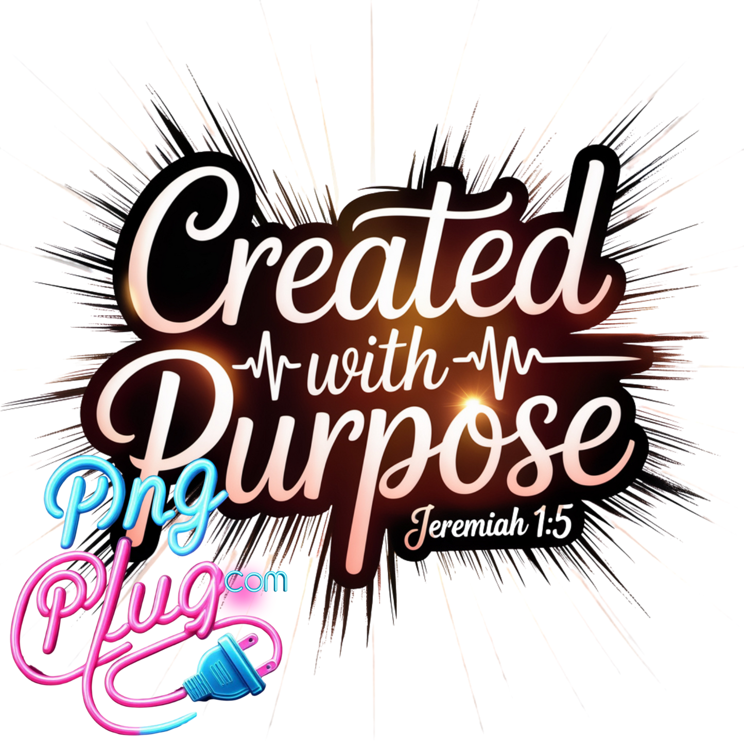 Created with Purpose PNG Jeremiah 1:5 | Faith-Based Digital Art | Inspirational Bible Verse- Instant Digital Download (Copy)