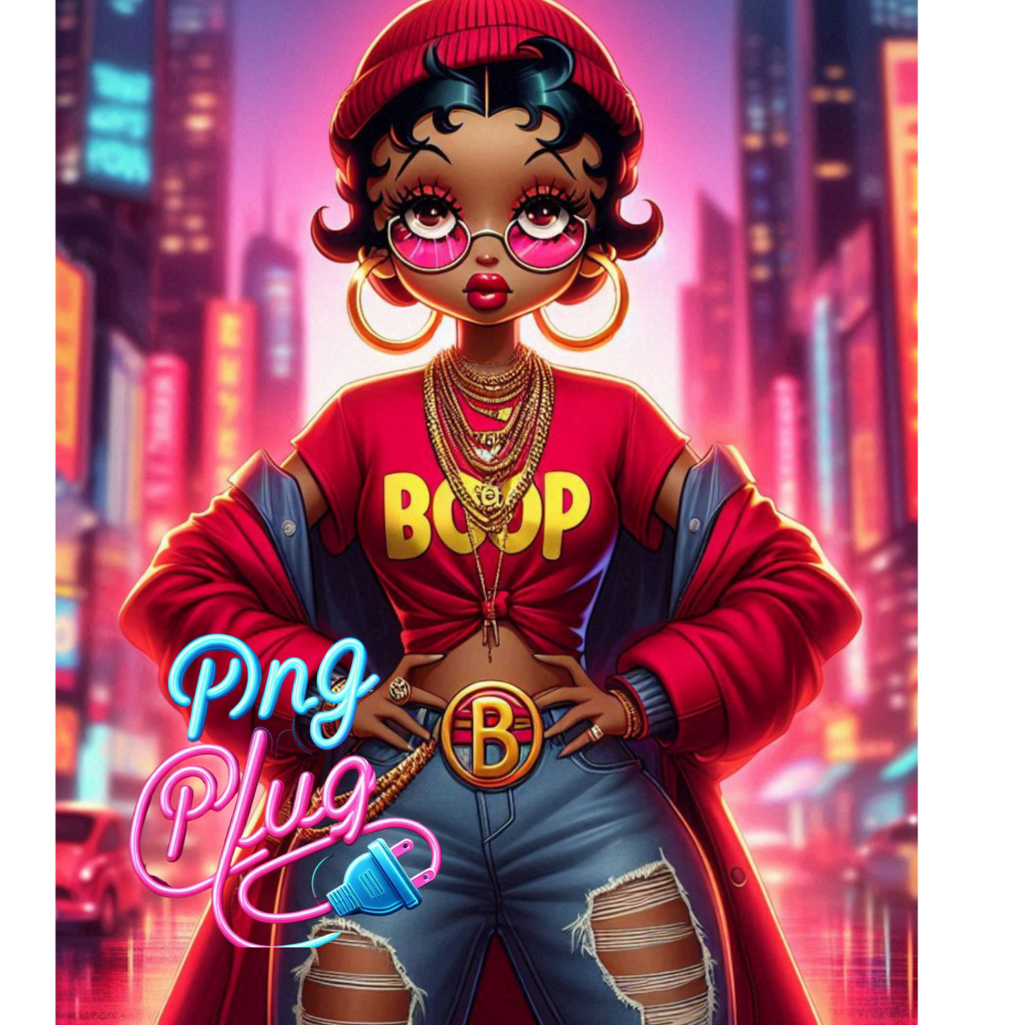 Chic Betty Boop in Glam Pink – Trendy Fashion & Luxury Car 6PNG Image Bundle Instant - Instant Digital Download (Copy)