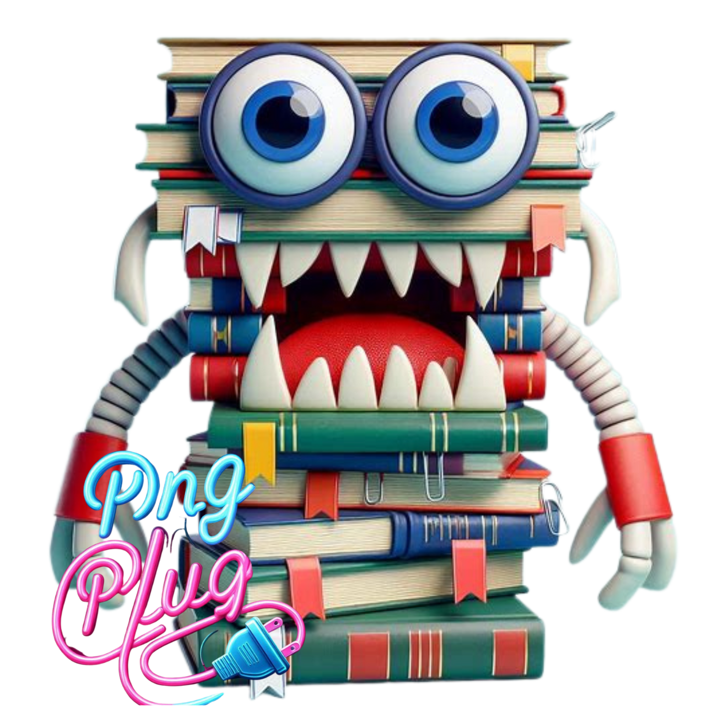 Funny Book Monster PNG for Back to School Crafts, Teacher Projects, Kids’ Shirts & Classroom Decor - Instant Digital Download
