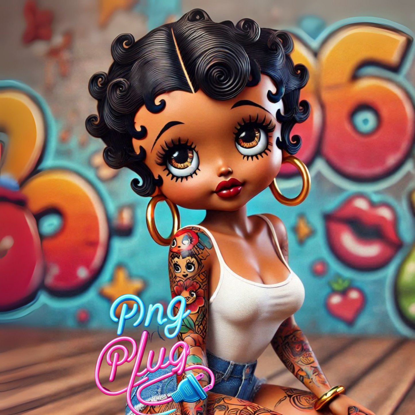 Betty Boop Tattooed Urban Diva PNG Bundle - Instant Digital Download