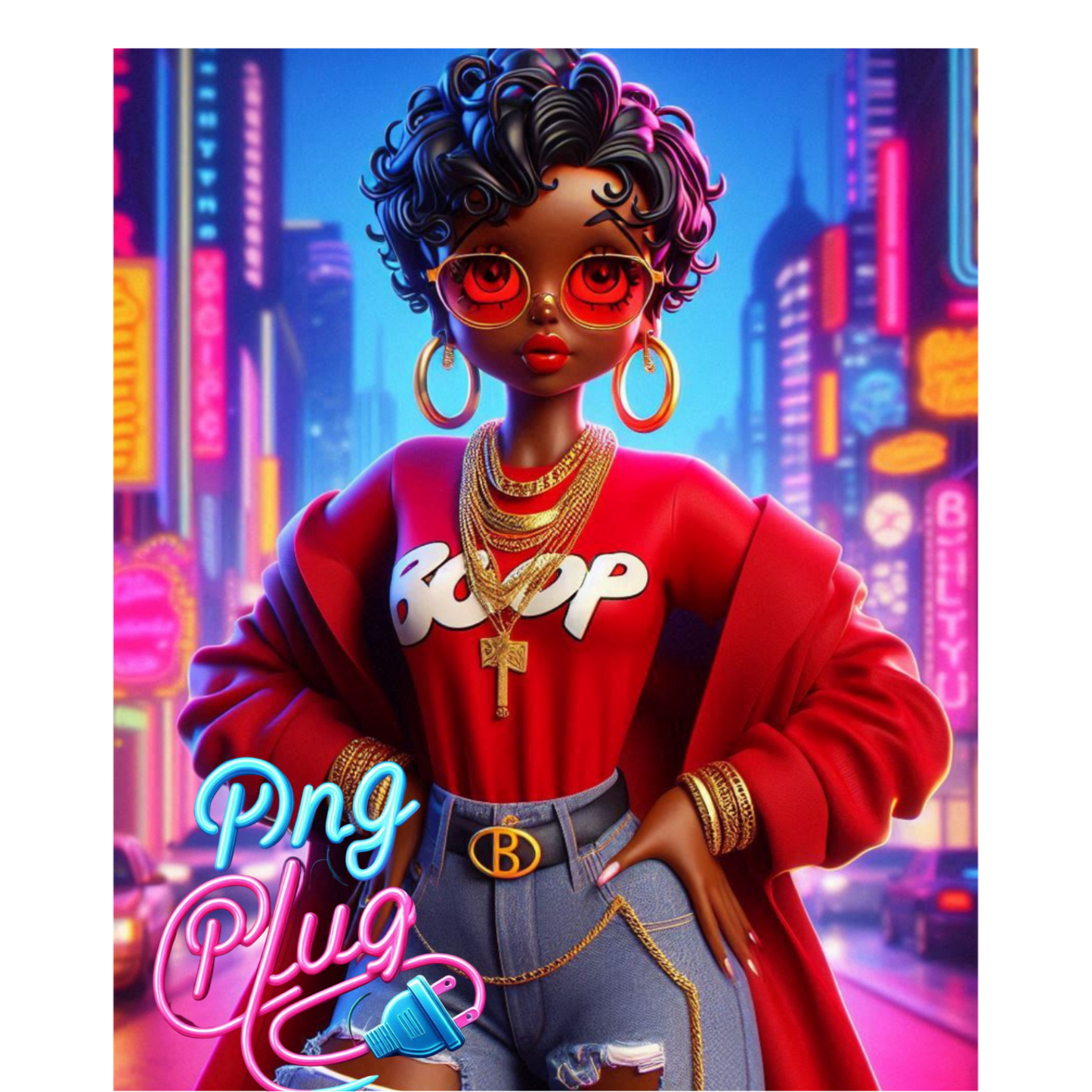 Chic Betty Boop in Glam Pink – Trendy Fashion & Luxury Car 6PNG Image Bundle Instant - Instant Digital Download (Copy)