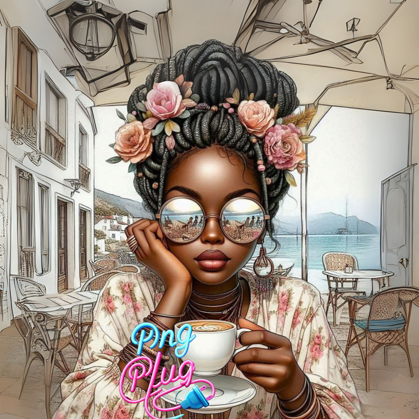 Boho Traveler Betty Boop Image Bundle - Retro Digital Art -for Bags, Mugs & T-Shirts – Trendy Fashion PNG Image Bundle - Instant Digital Download