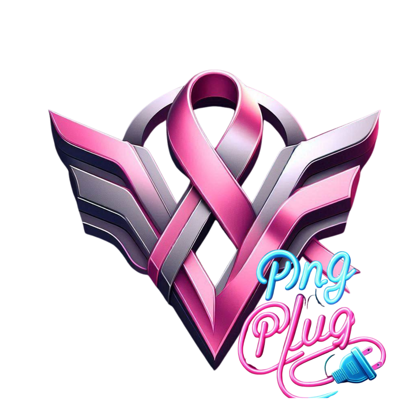 Pink Ribbon Wings: Breast Cancer Awareness Symbol- Instant Digital Download