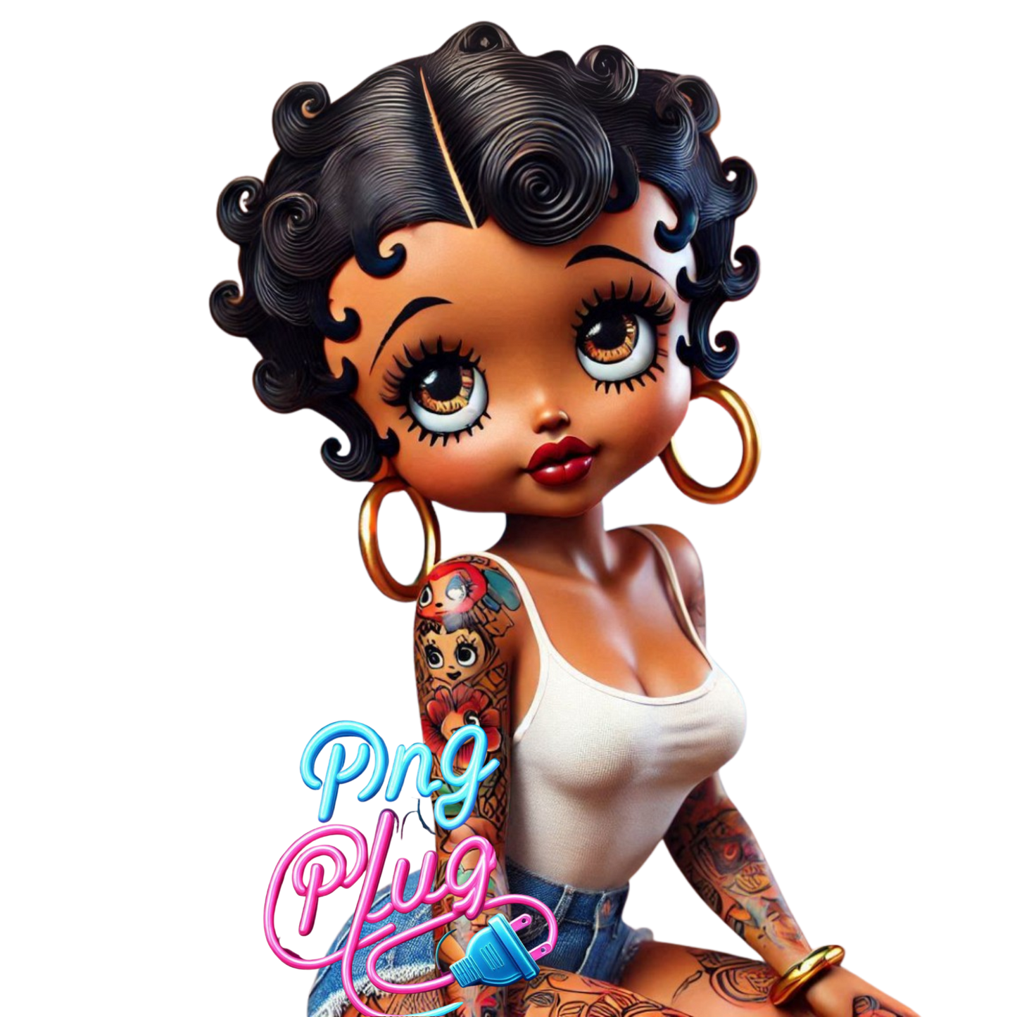Betty Boop Tattooed Urban Diva PNG Bundle - Instant Digital Download
