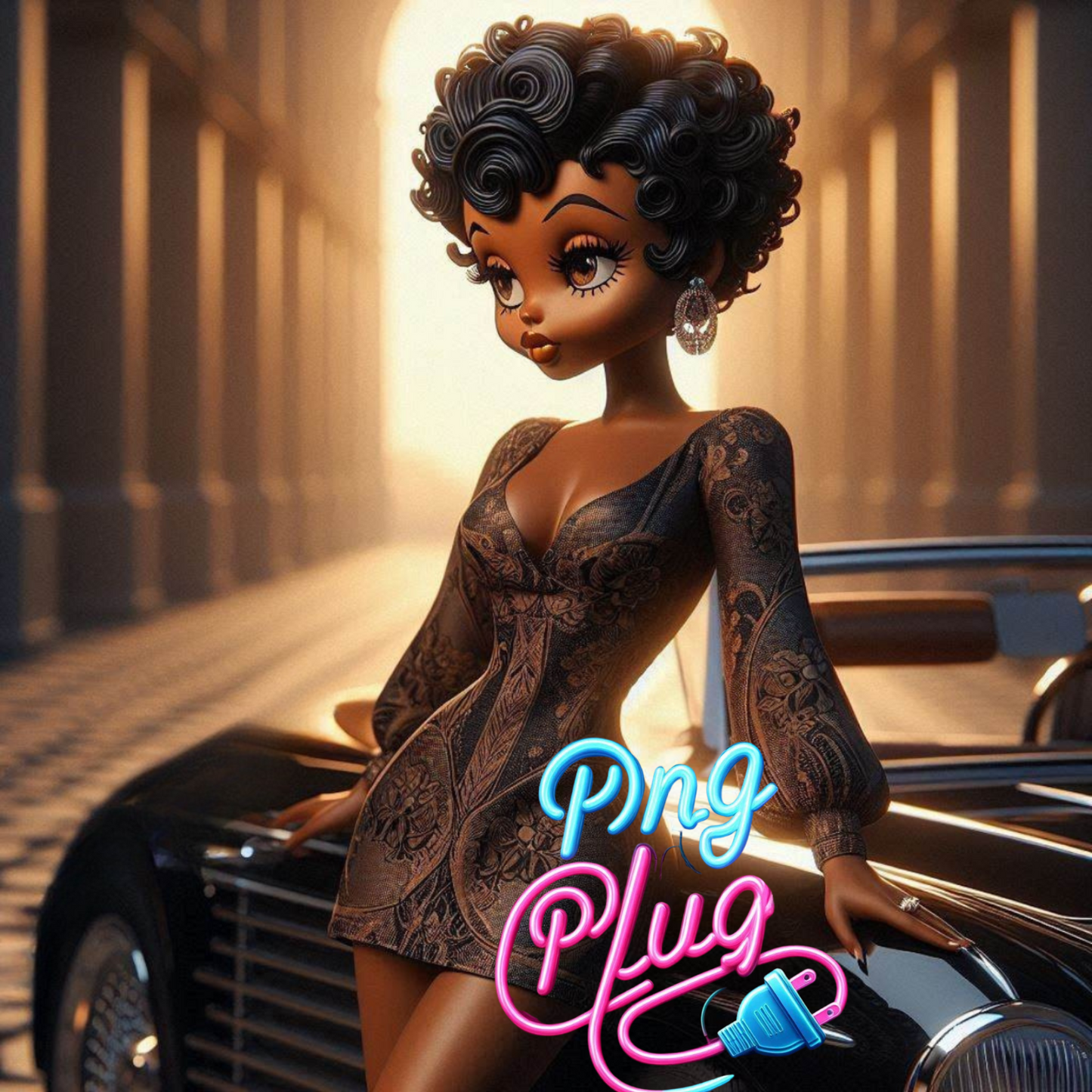 Vintage Glamour Betty PNG Bundle - Instant Digital Download