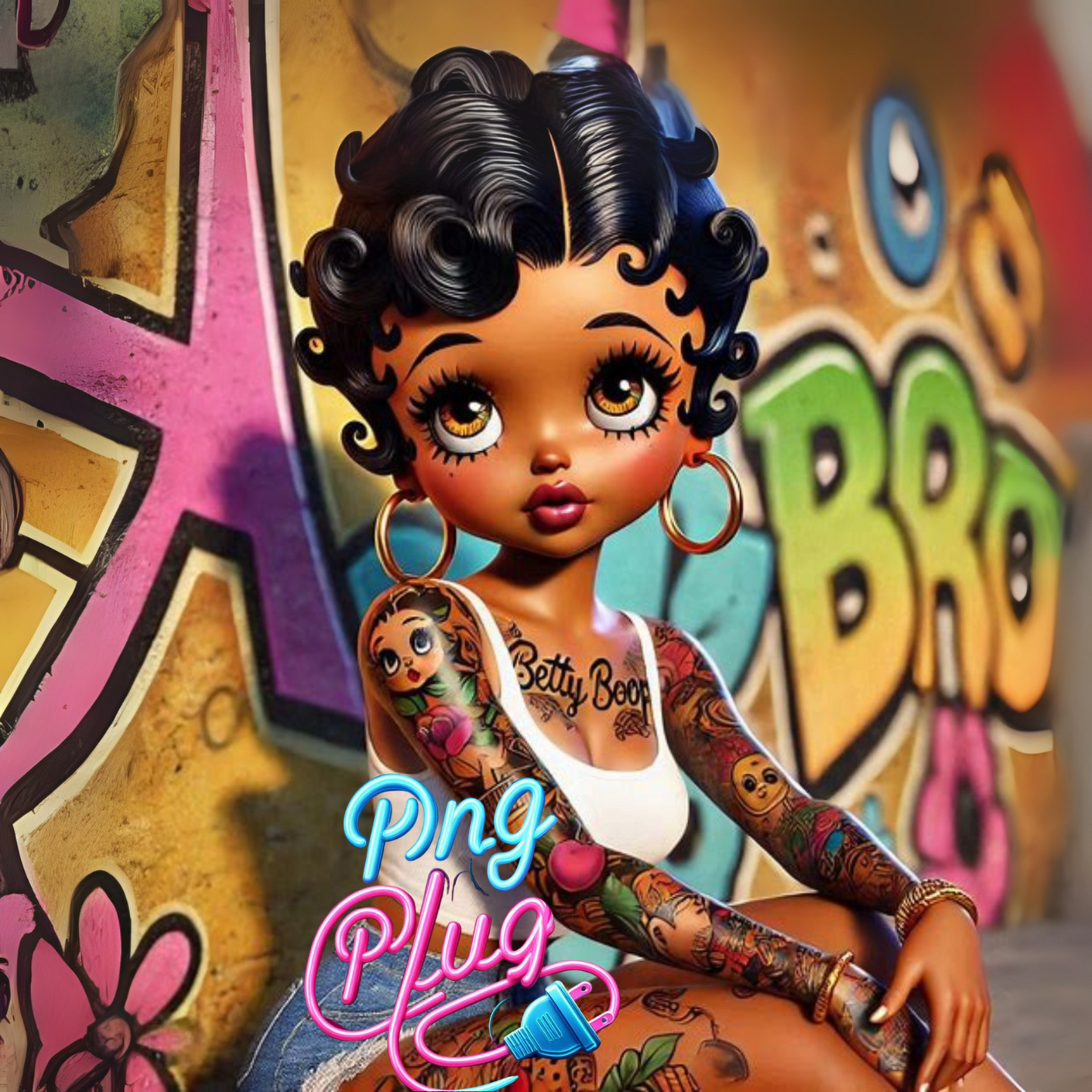 Betty Boop Tattooed Urban Diva PNG Bundle - Instant Digital Download