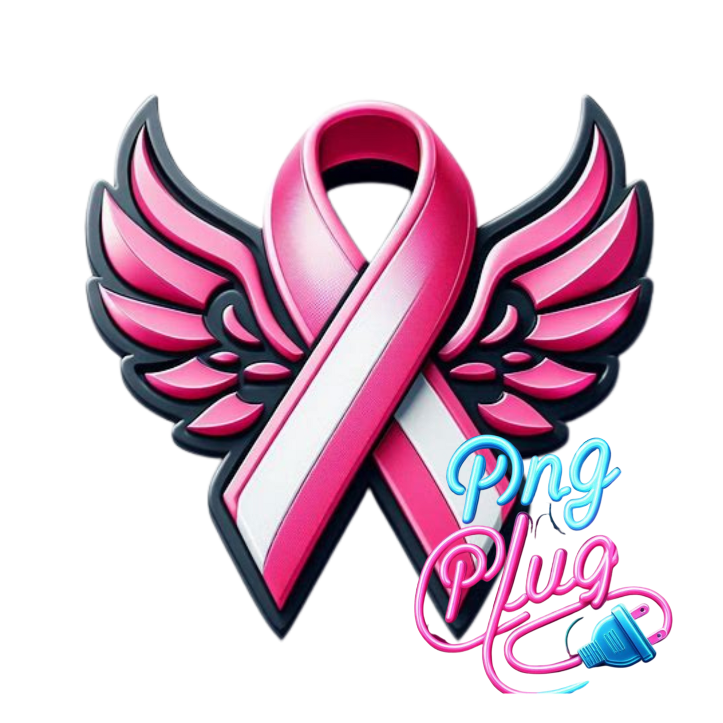 Pink Ribbon Wings: Breast Cancer Awareness Symbol- Instant Digital Download