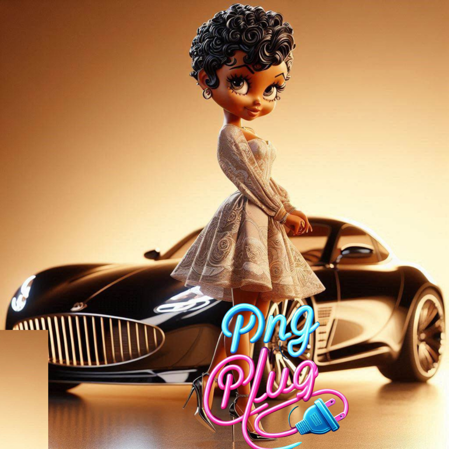 Vintage Glamour Betty PNG Bundle - Instant Digital Download
