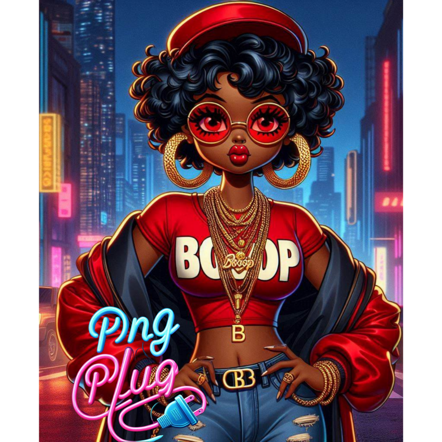Chic Betty Boop in Glam Pink – Trendy Fashion & Luxury Car 6PNG Image Bundle Instant - Instant Digital Download (Copy)
