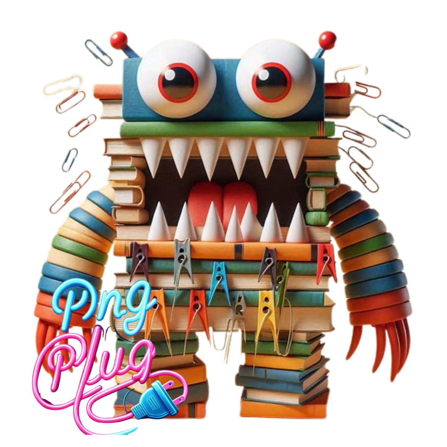Funny Book Monster PNG for Back to School Crafts, Teacher Projects, Kids’ Shirts & Classroom Decor - Instant Digital Download