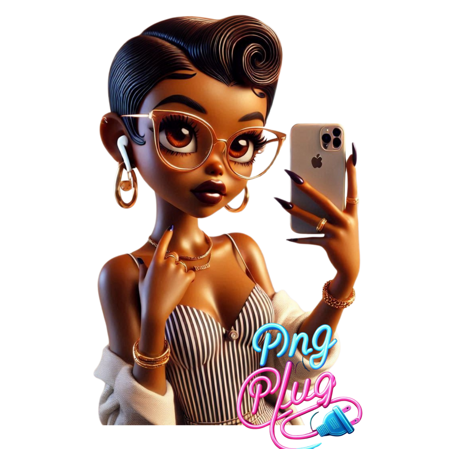 Selfie Glam Betty Boop PNG Bundle Images - Instant Digital Download