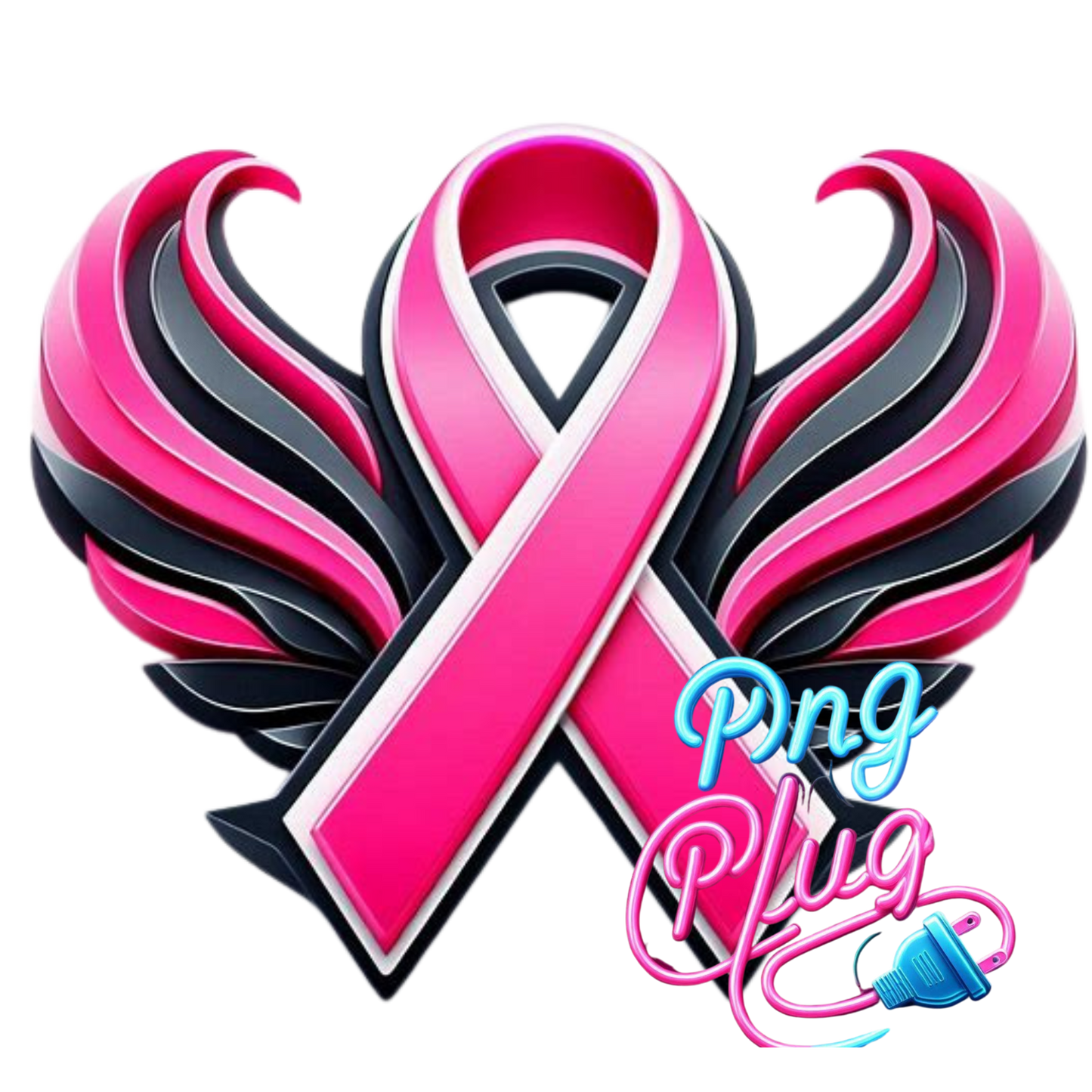 Pink Ribbon Wings: Breast Cancer Awareness Symbol- Instant Digital Download