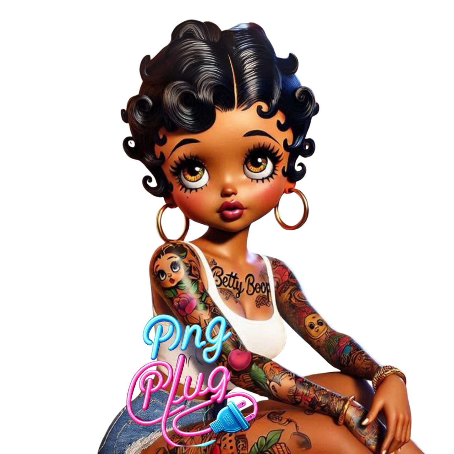 Betty Boop Tattooed Urban Diva PNG Bundle - Instant Digital Download