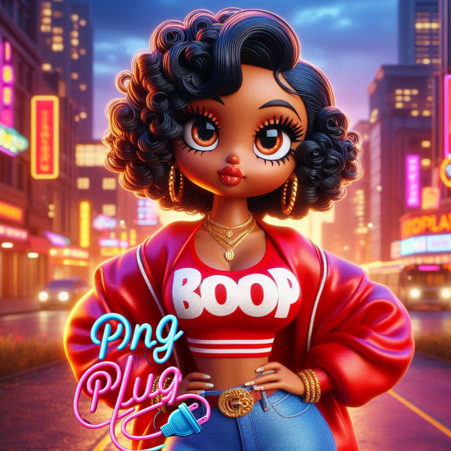 Chic Betty Boop in Glam Pink – Trendy Fashion & Luxury Car 6PNG Image Bundle Instant - Instant Digital Download (Copy)