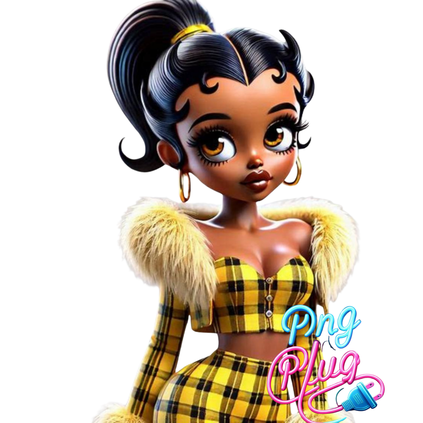 Glamorous Retro Betty Boop PNG Bundle Images - Instant Digital Download.