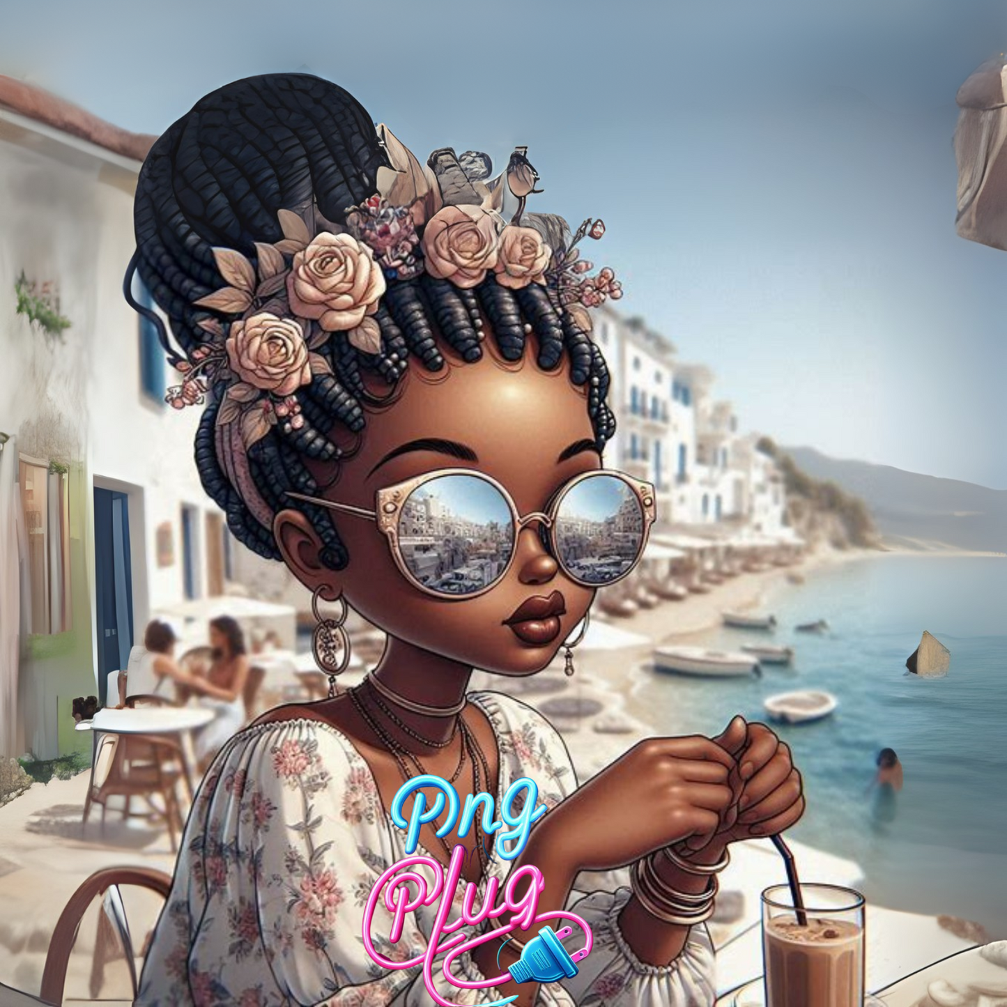 Boho Traveler Betty Boop Image Bundle - Retro Digital Art -for Bags, Mugs & T-Shirts – Trendy Fashion PNG Image Bundle - Instant Digital Download