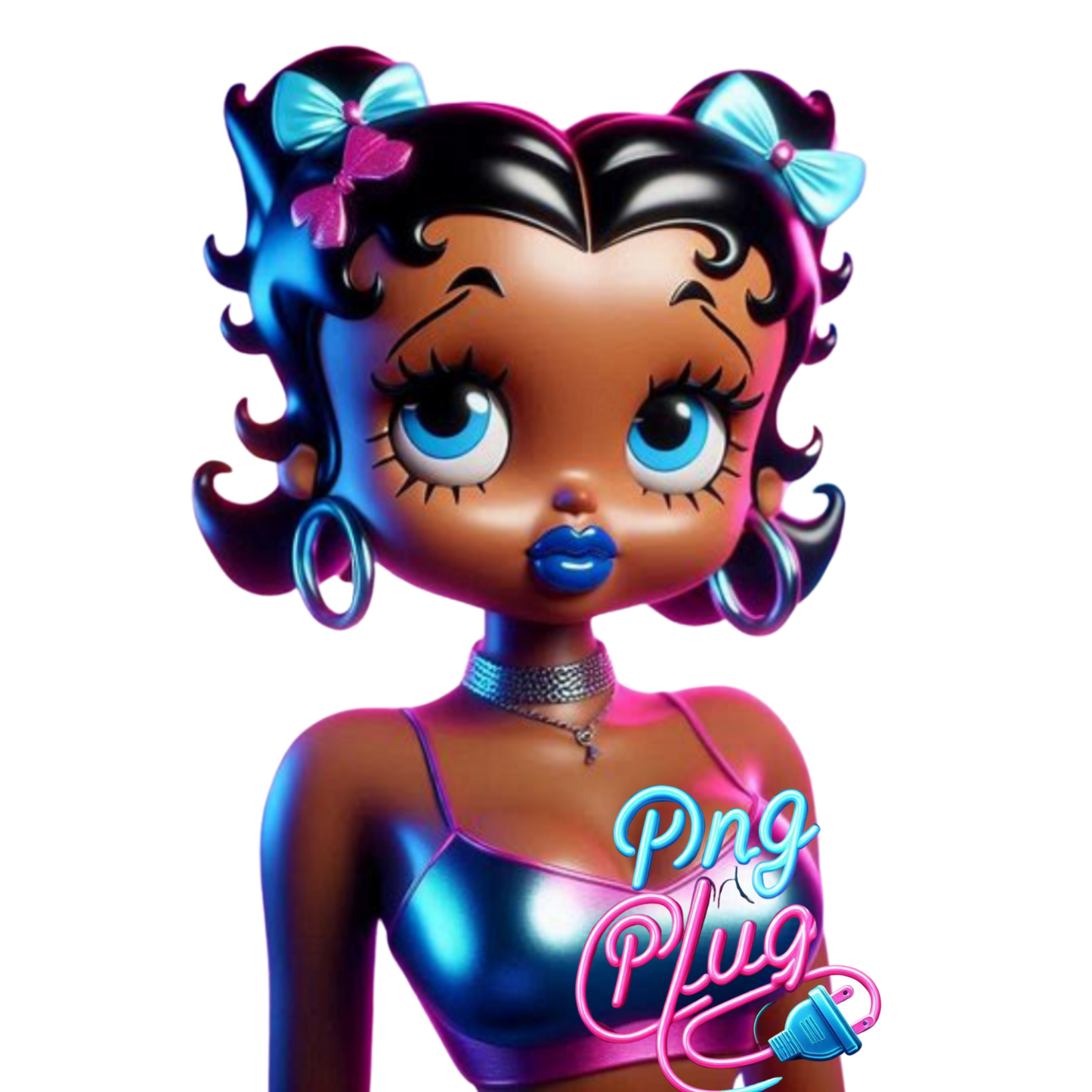 Neon Glam Betty Boop PNG Bundle Images - Instant Digital Download