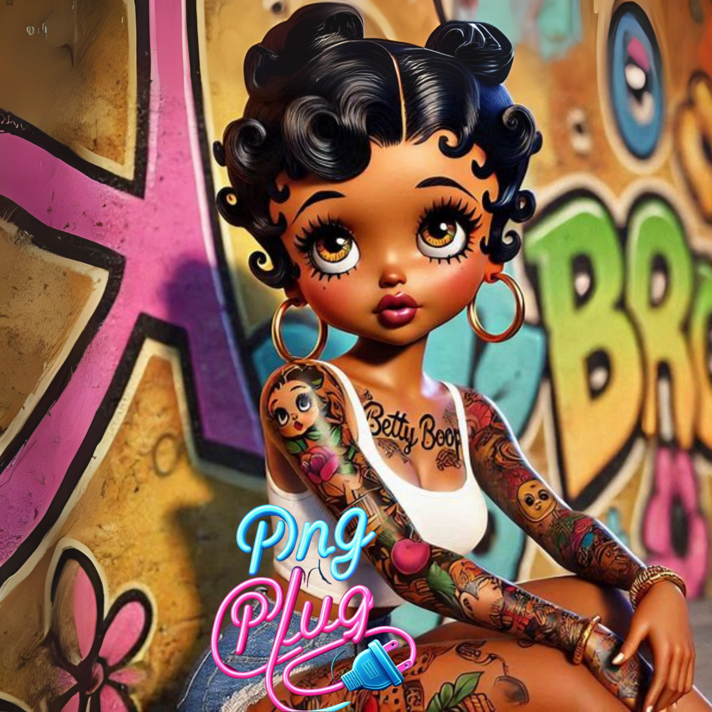 Betty Boop Tattooed Urban Diva PNG Bundle - Instant Digital Download