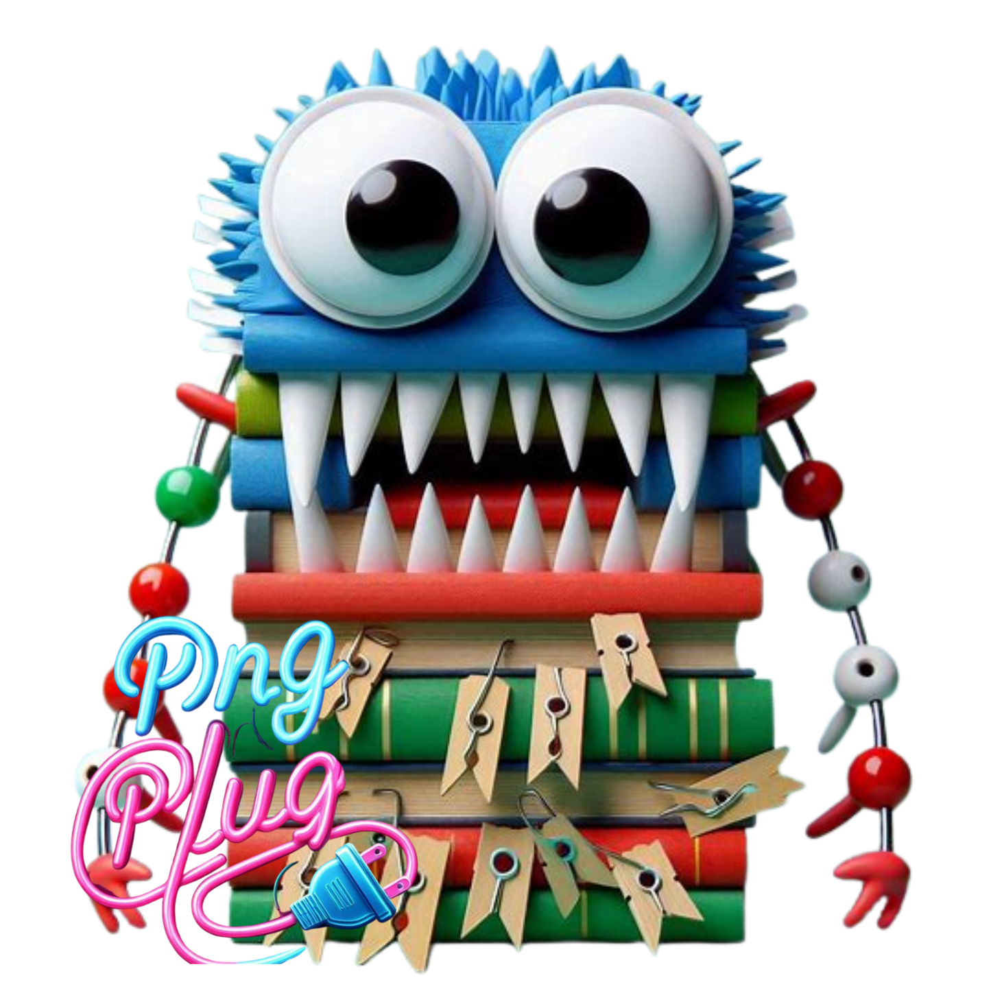 Funny Book Monster PNG for Back to School Crafts, Teacher Projects, Kids’ Shirts & Classroom Decor - Instant Digital Download
