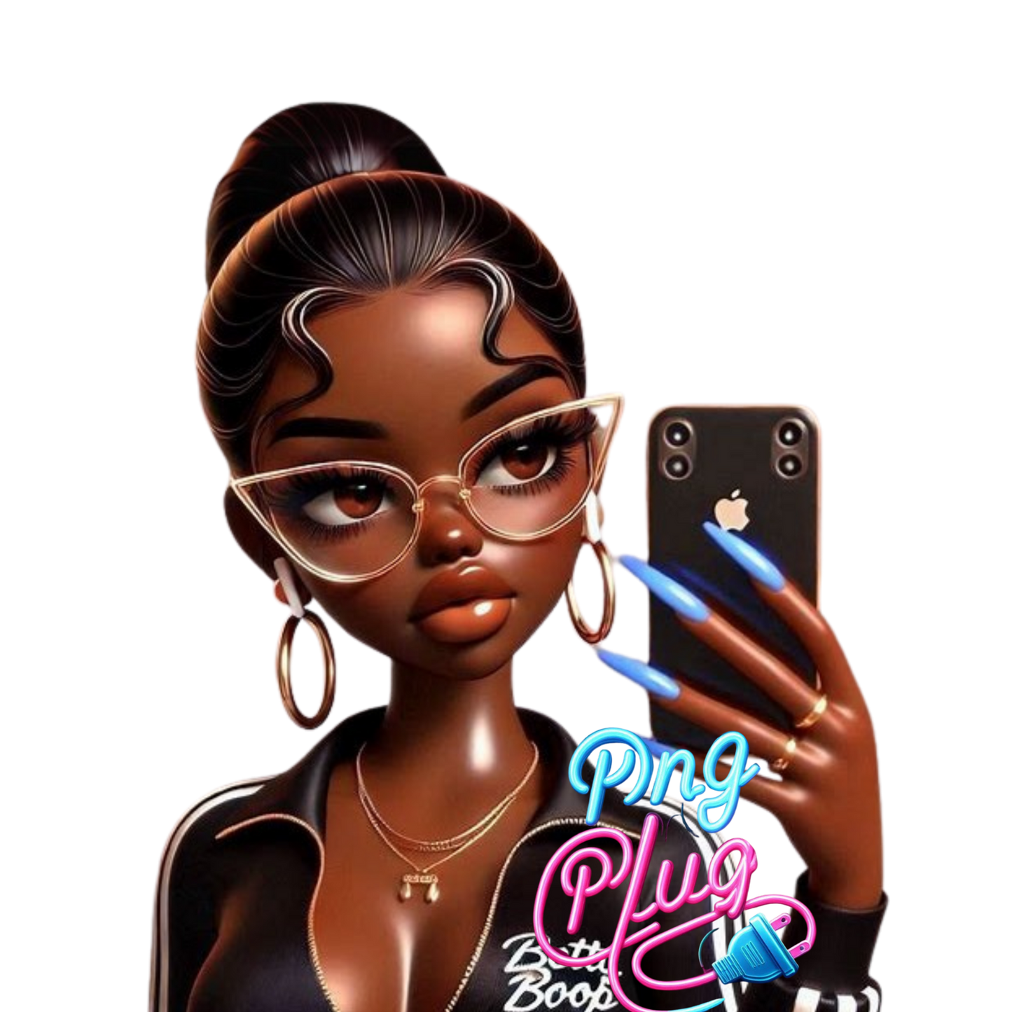 Selfie Glam Betty Boop PNG Bundle Images - Instant Digital Download