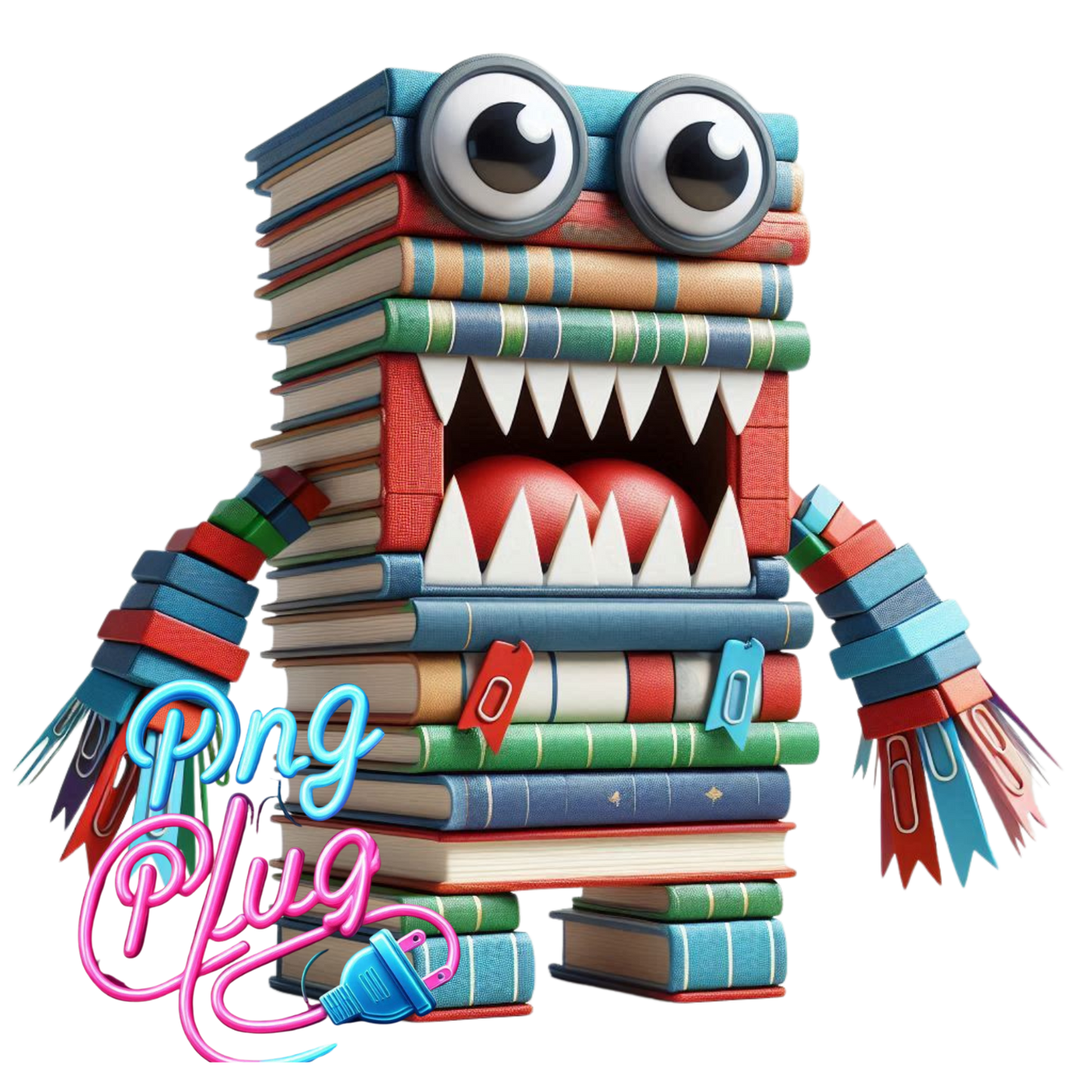 Funny Book Monster PNG for Back to School Crafts, Teacher Projects, Kids’ Shirts & Classroom Decor - Instant Digital Download