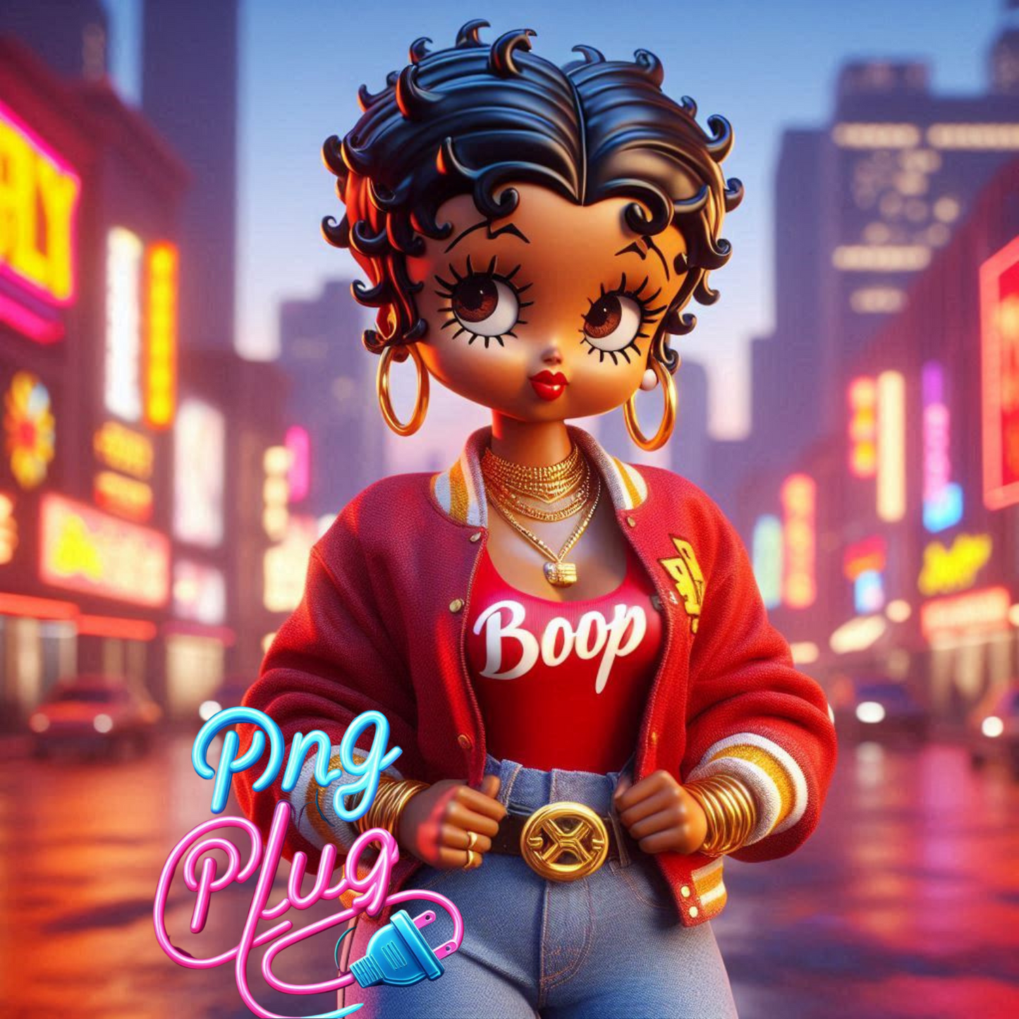 Chic Betty Boop in Glam Pink – Trendy Fashion & Luxury Car 6PNG Image Bundle Instant - Instant Digital Download (Copy)