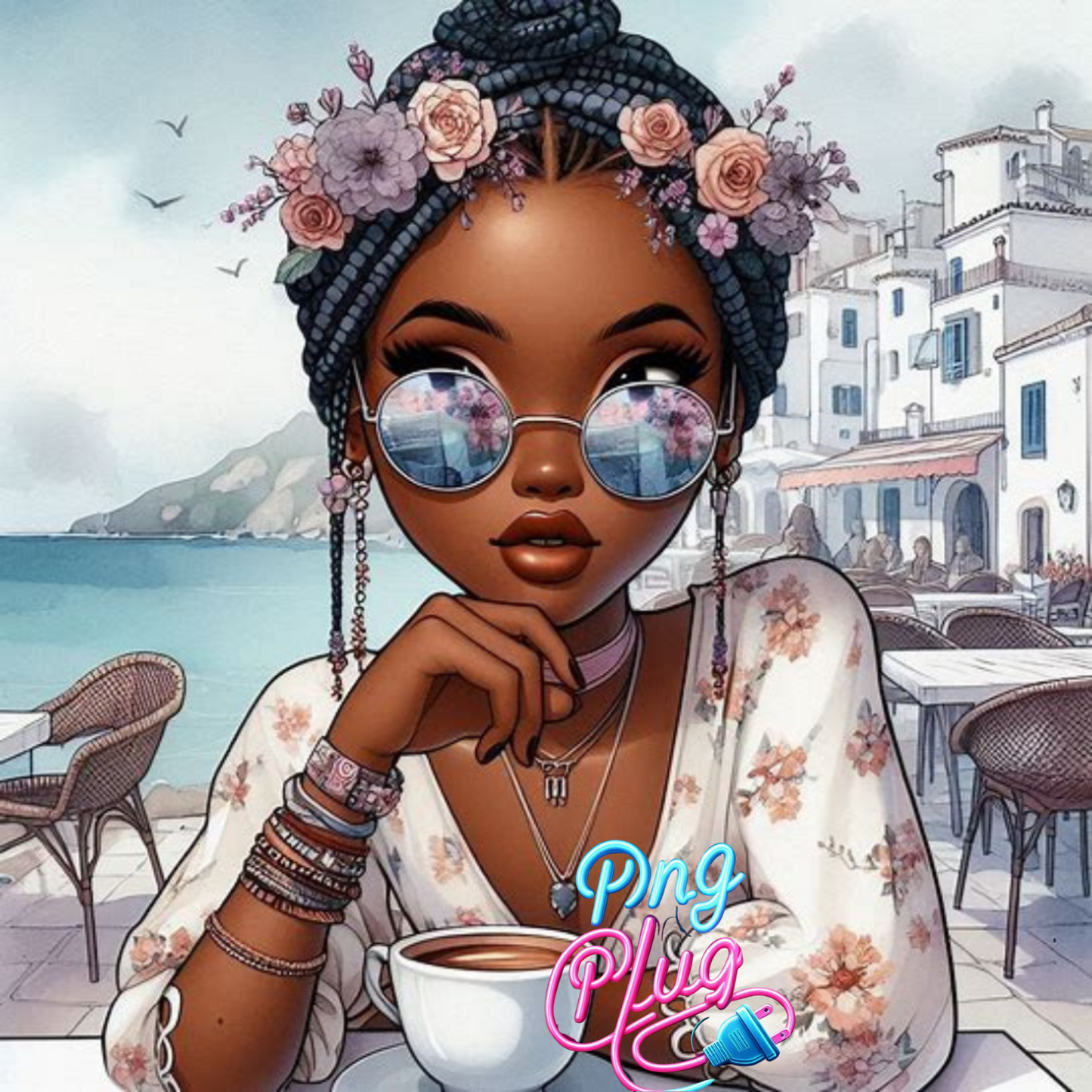 Boho Traveler Betty Boop Image Bundle - Retro Digital Art -for Bags, Mugs & T-Shirts – Trendy Fashion PNG Image Bundle - Instant Digital Download
