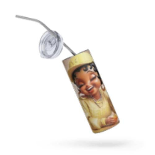 No More Drama Betty Boop Tumblr Wrap – Sassy Cartoon Diva in Streetwear with Fries – Digital Download Wrap for 20oz Tumblers- Instant Digital Download