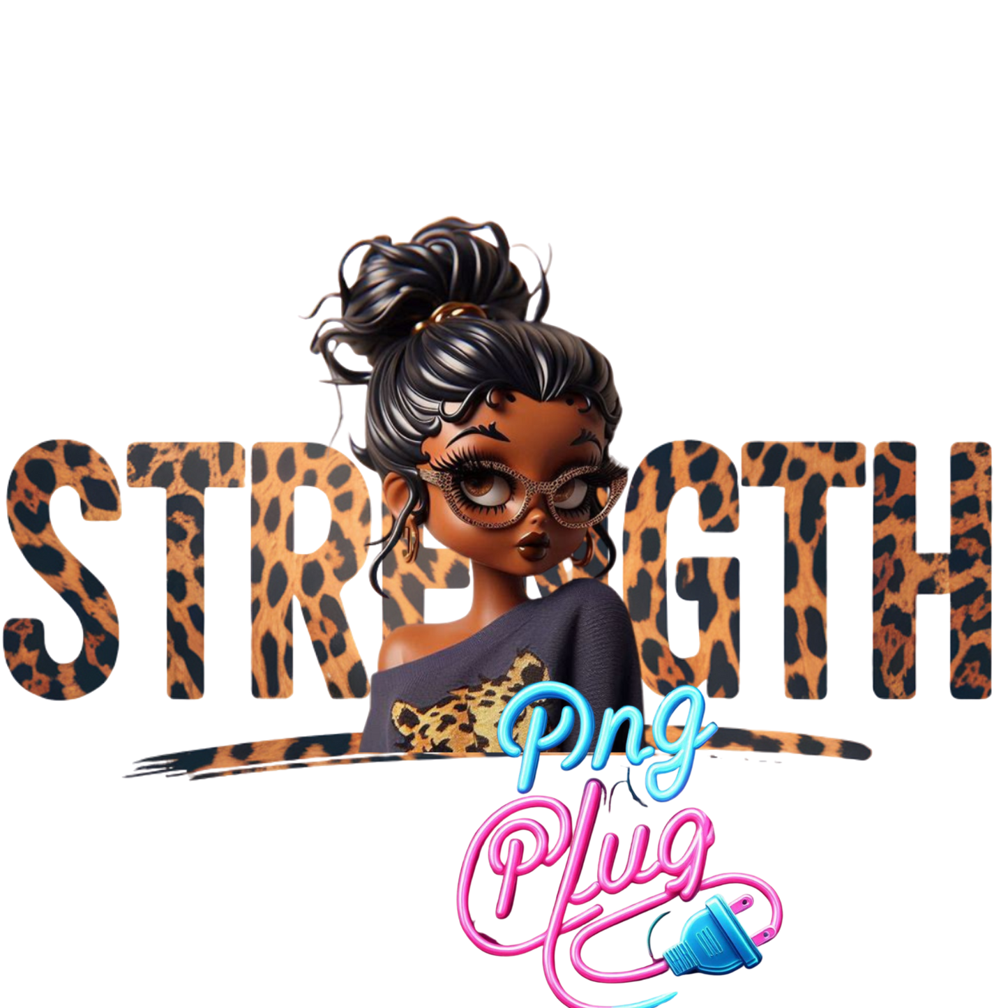 Strength in Cheetah Print – Bold & Fierce PNG Images - Instant Digital Download