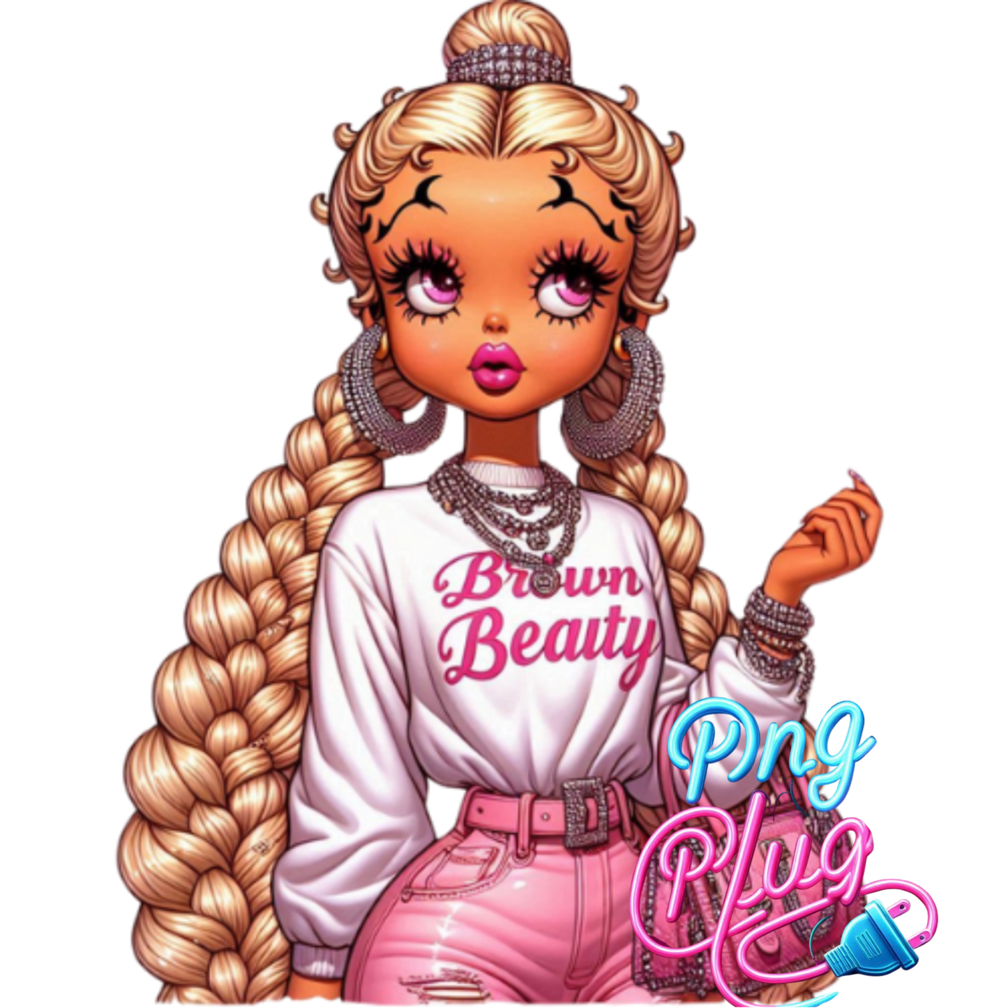 Betty Boop African American Diva PNG Bundle  - Instant Digital Download