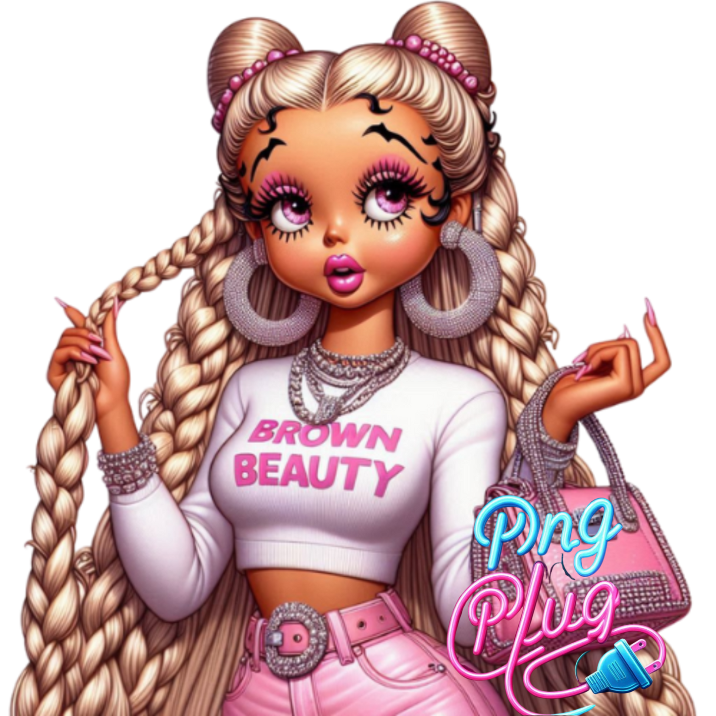 Betty Boop African American Diva PNG Bundle  - Instant Digital Download