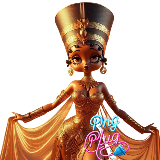 Regal Roots Afro-Egyptian Goddess 4 PNG Bundle  Images - Instant Digital Download