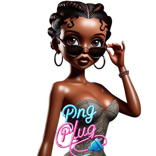 Betty Boop in Modern Metallic PNG Bundle - Instant Digital Download