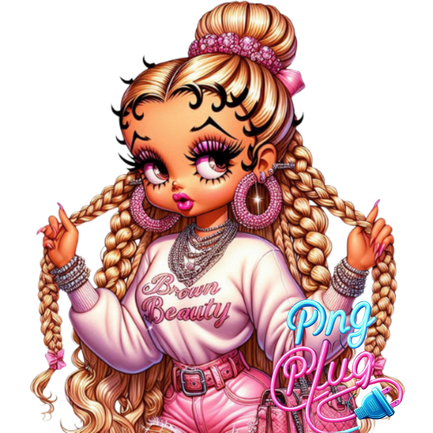 Betty Boop African American Diva PNG Bundle  - Instant Digital Download