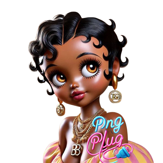 Golden Glow Glamour Betty Boop PNG Bundle Images - Instant Digital Download