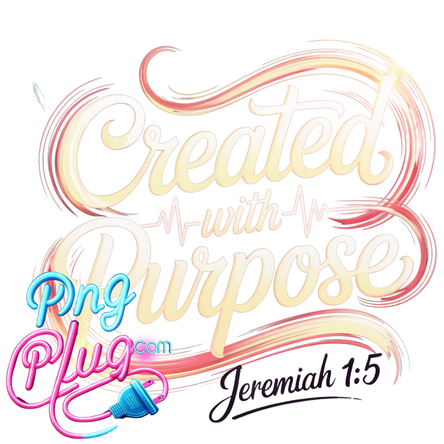Created with Purpose PNG Jeremiah 1:5 | Faith-Based Digital Art | Inspirational Bible Verse- Instant Digital Download (Copy)